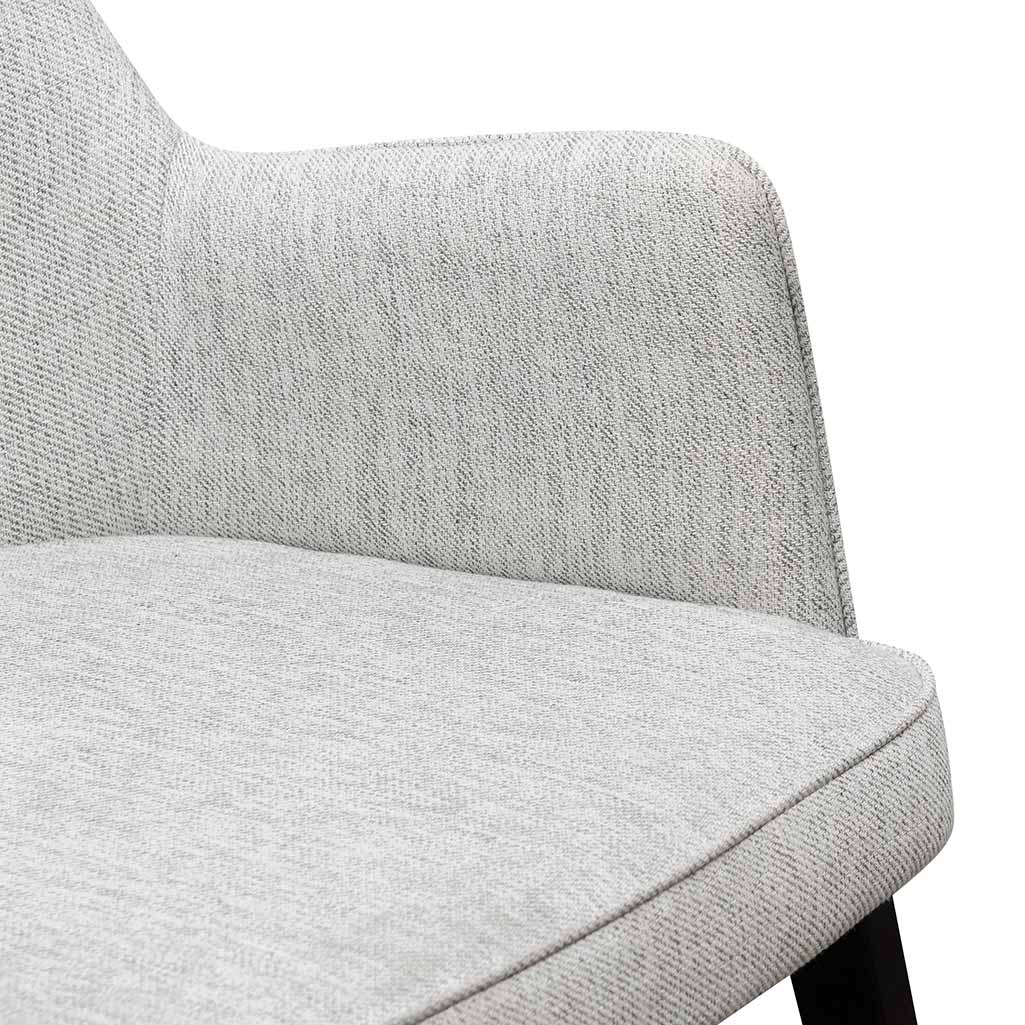 Silver Grey Fabric Lounge Chair