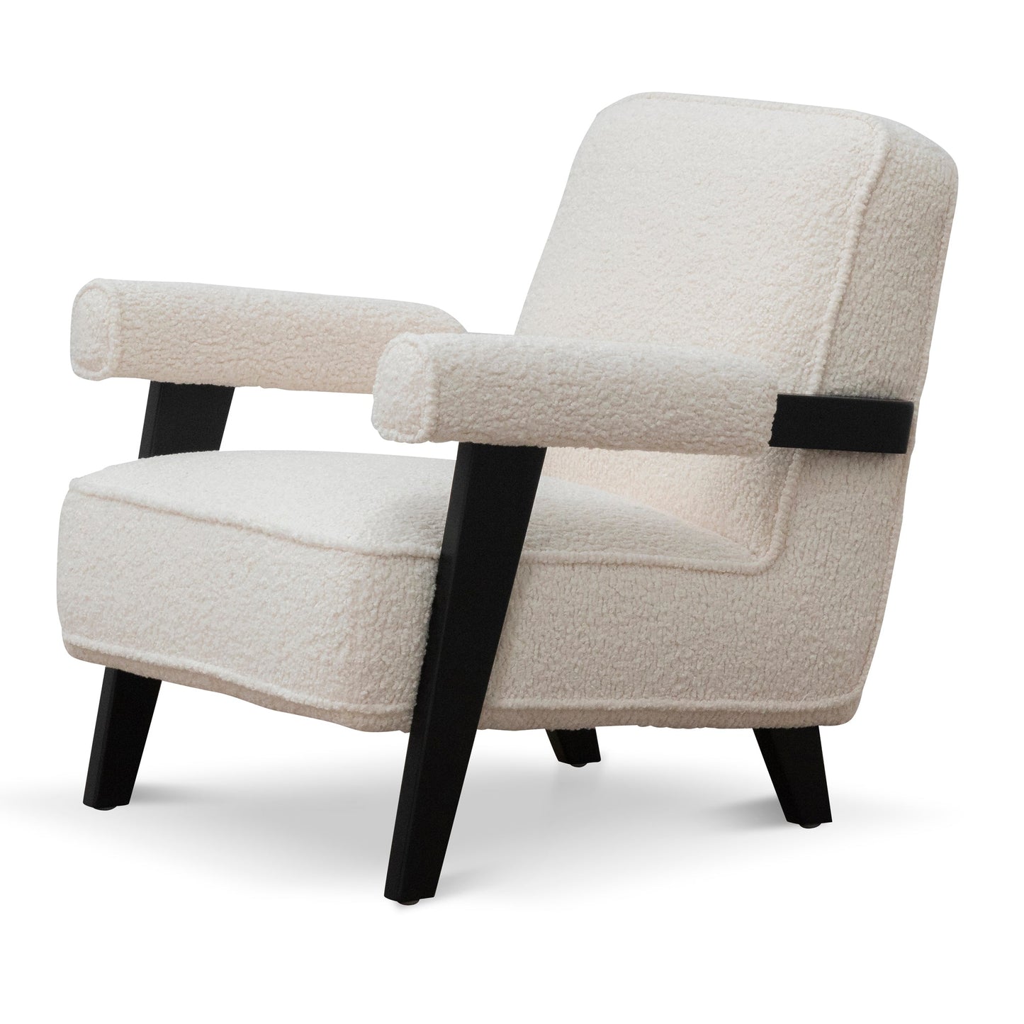 Ivory White Sherpa Armchair