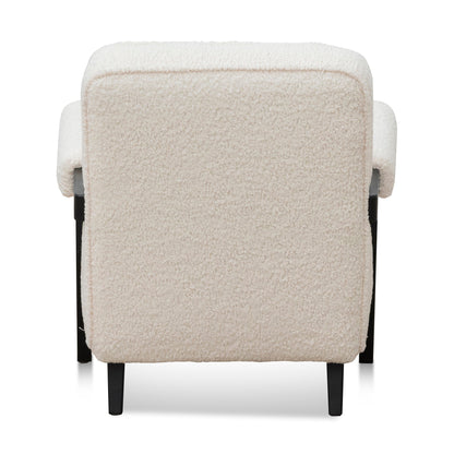 Ivory White Sherpa Armchair