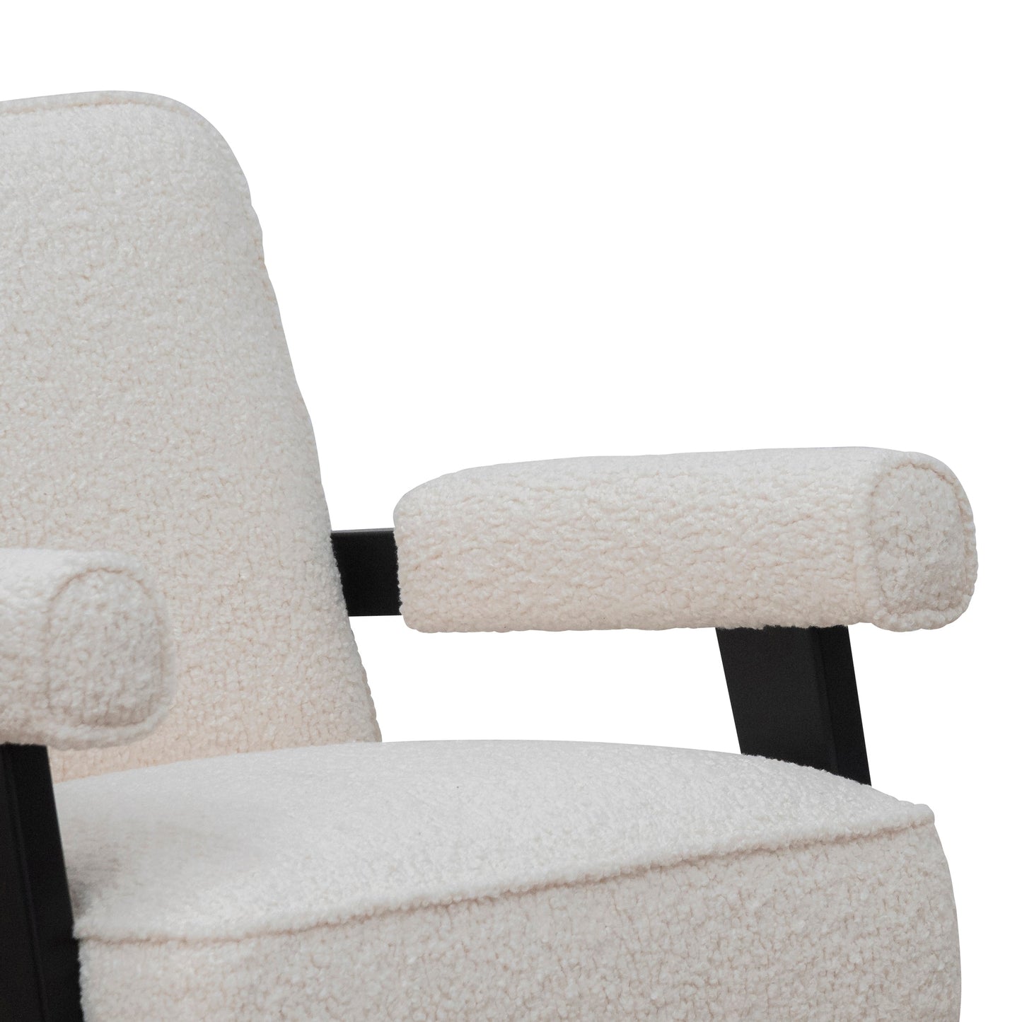 Ivory White Sherpa Armchair