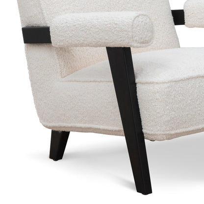 Ivory White Sherpa Armchair