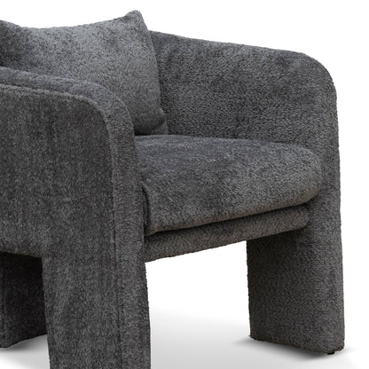 Iron Grey Fabric Armchair