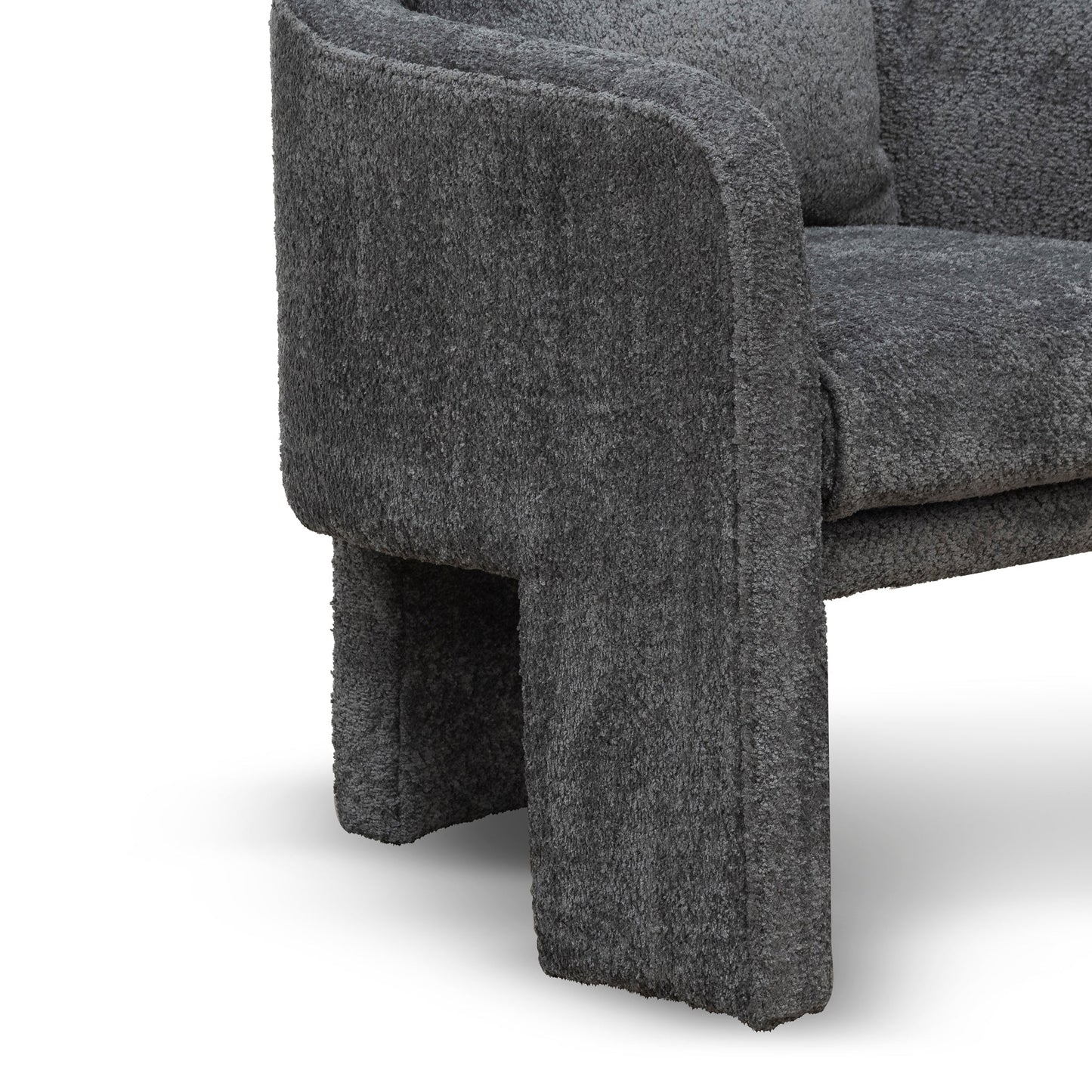 Iron Grey Fabric Armchair