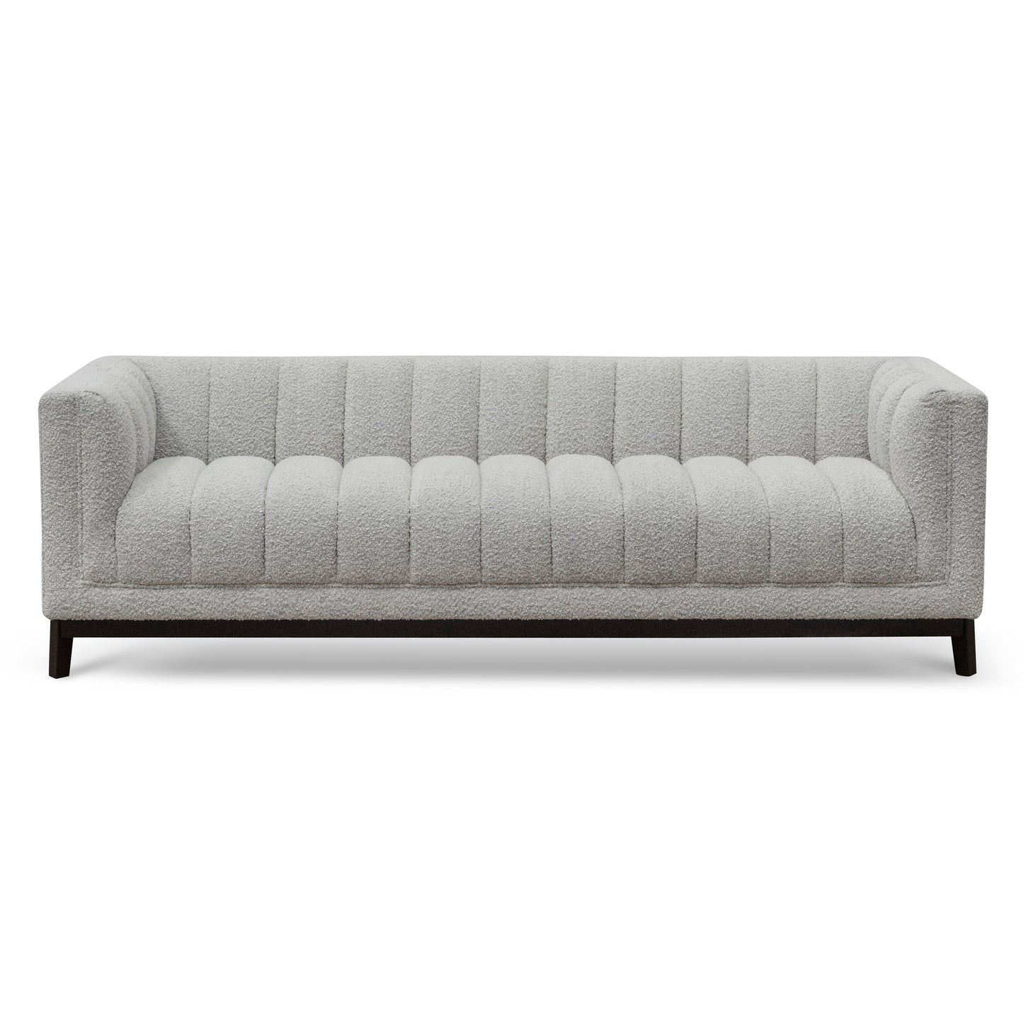 Three-Seater Sofa - Light Grey Boucle