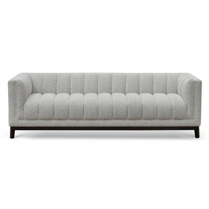 Three-Seater Sofa - Light Grey Boucle