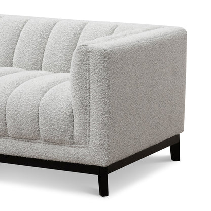 Three-Seater Sofa - Light Grey Boucle