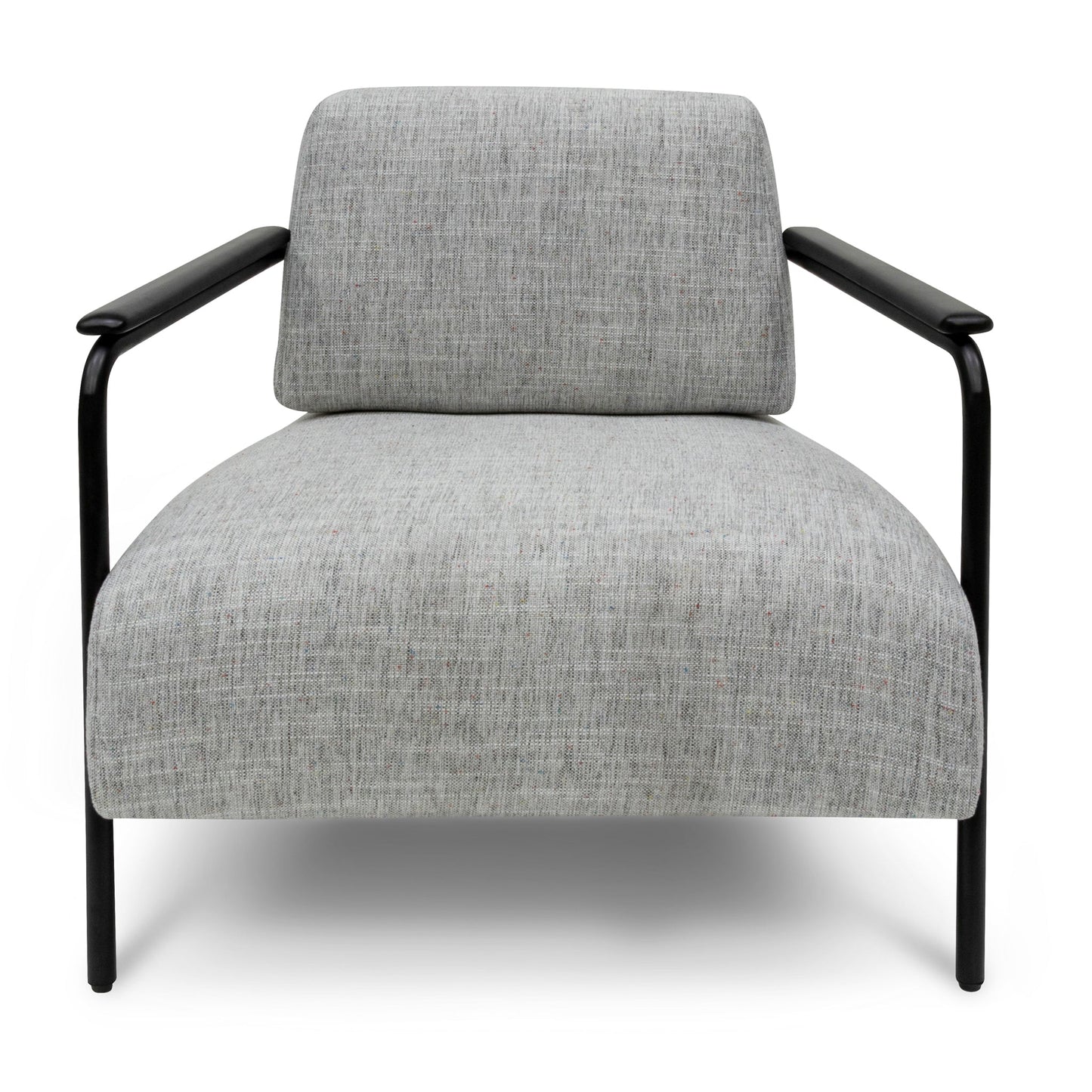 Black Legs Light Spec Grey Fabric Armchair