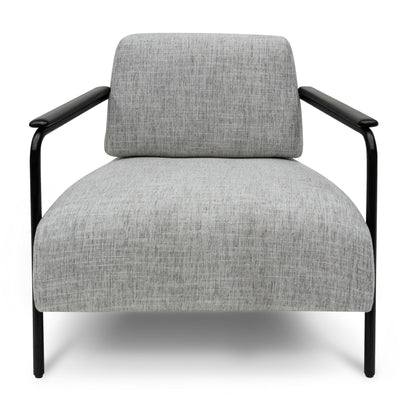 Black Legs Light Spec Grey Fabric Armchair