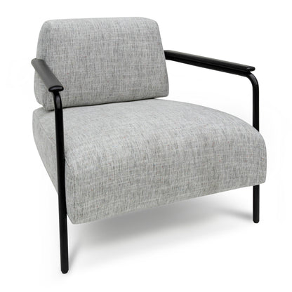 Black Legs Light Spec Grey Fabric Armchair