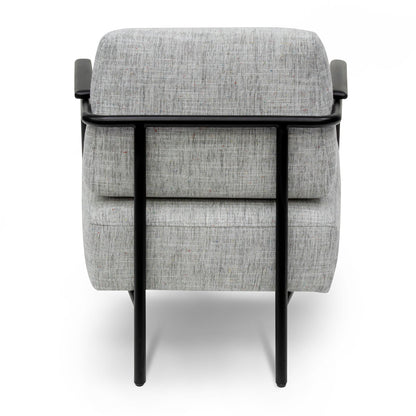 Black Legs Light Spec Grey Fabric Armchair