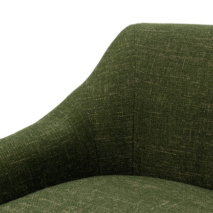 Khaki Green Fabric Armchair