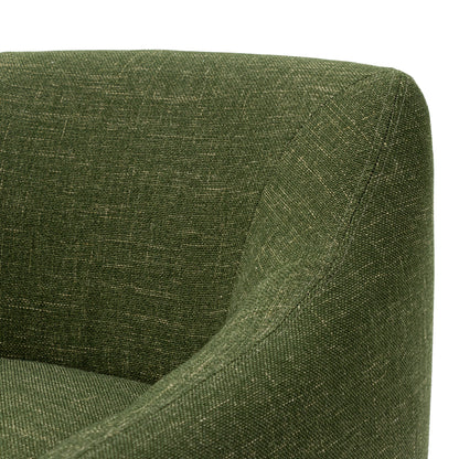 Khaki Green Fabric Armchair