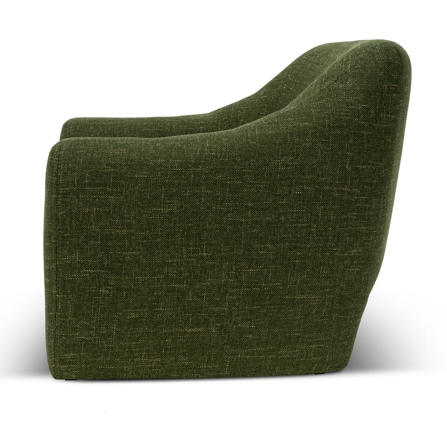 Khaki Green Fabric Armchair