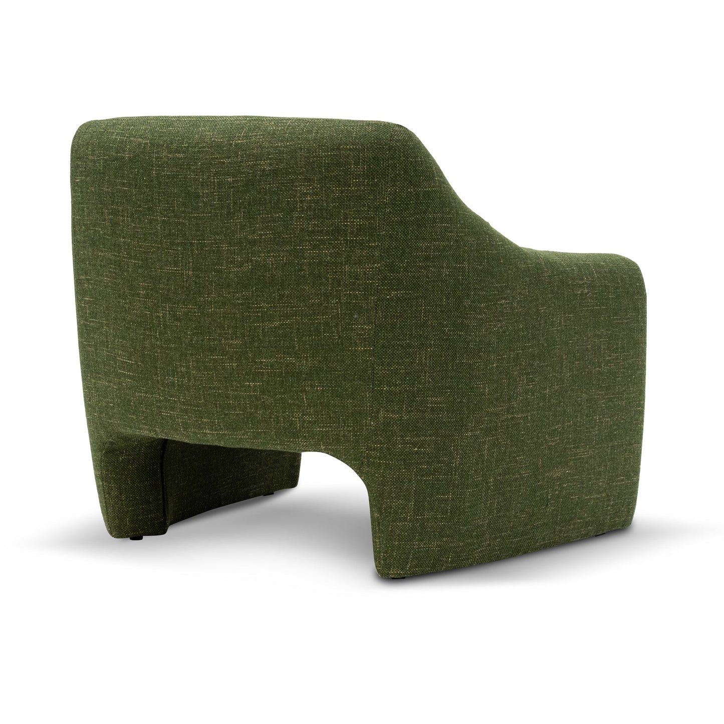 Khaki Green Fabric Armchair