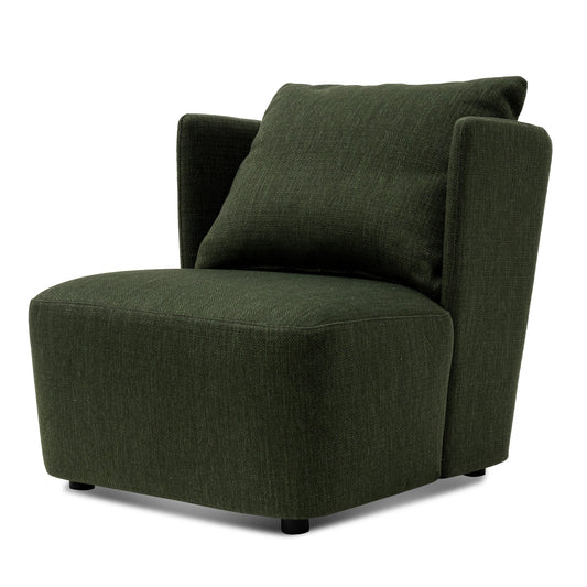 Fir Green Fabric Armchair