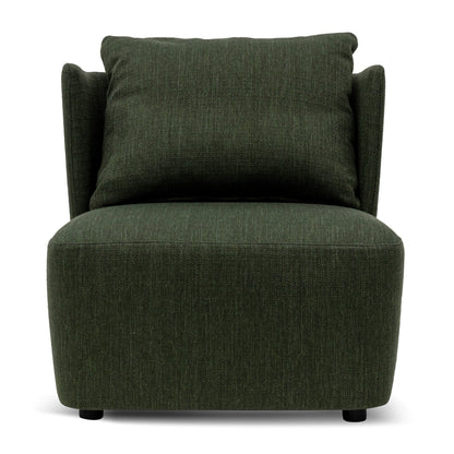 Fir Green Fabric Armchair