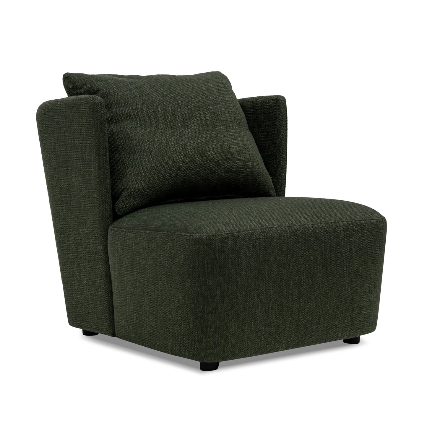 Fir Green Fabric Armchair