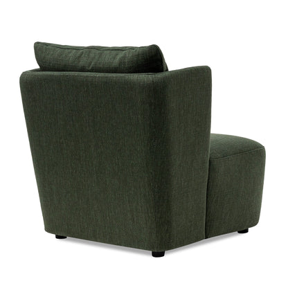 Fir Green Fabric Armchair