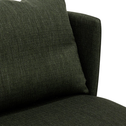 Fir Green Fabric Armchair