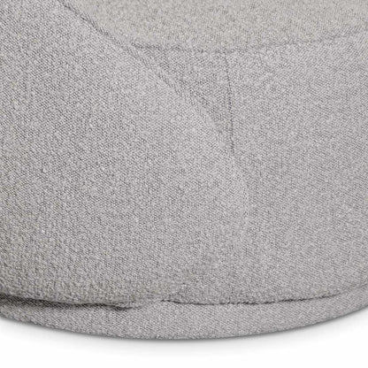 Curved Ash Grey Boucle Armchair