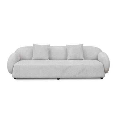 Three-Seater Fabric Sofa - Salt White