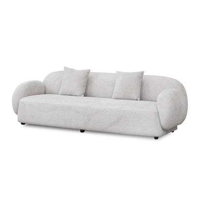 Three-Seater Fabric Sofa - Salt White