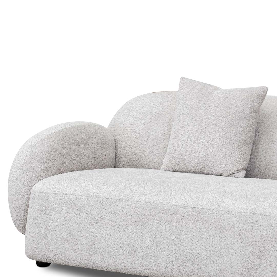 Three-Seater Fabric Sofa - Salt White