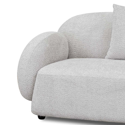 Three-Seater Fabric Sofa - Salt White