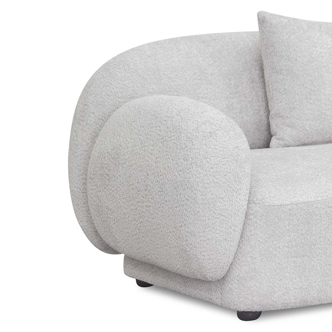 Three-Seater Fabric Sofa - Salt White