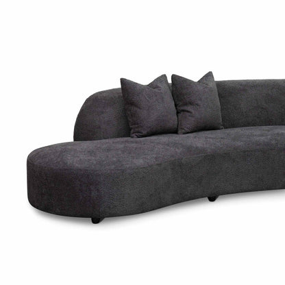 Left Chaise Sofa - Charcoal Fleece