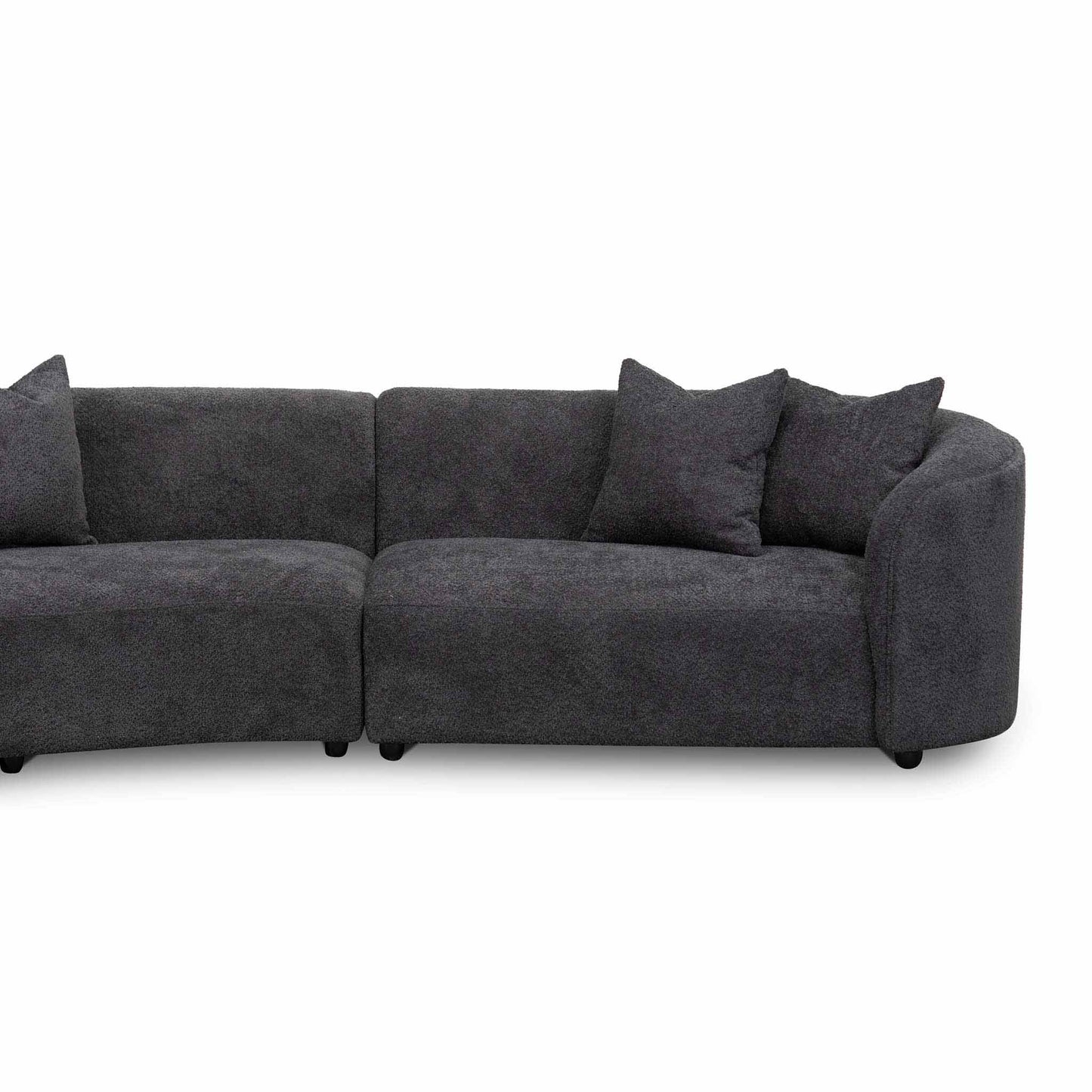 Left Chaise Sofa - Charcoal Fleece