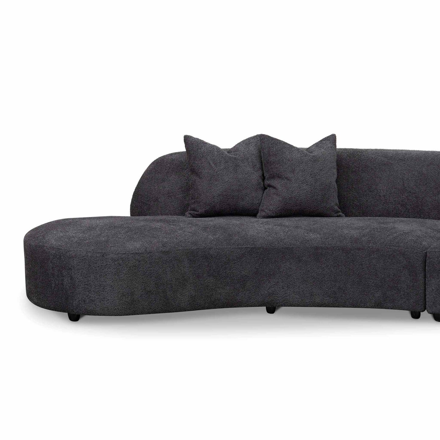 Left Chaise Sofa - Charcoal Fleece