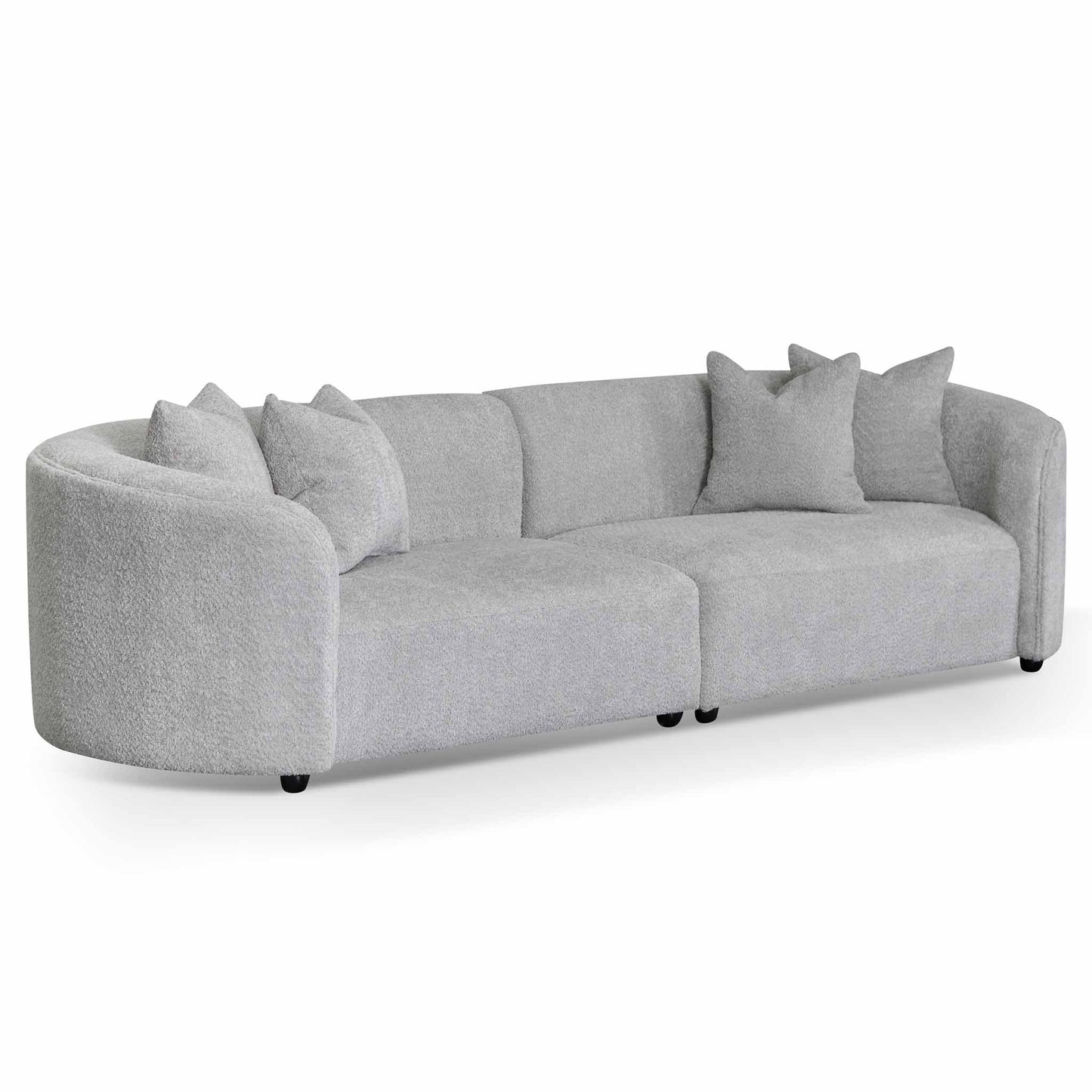 Four-Seater Sofa - Light Grey Fleece