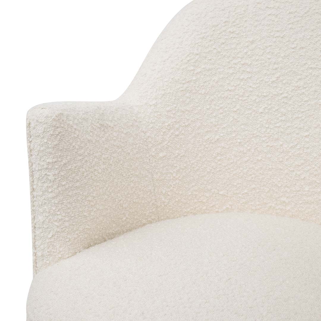 Ivory White Boucle Armchair