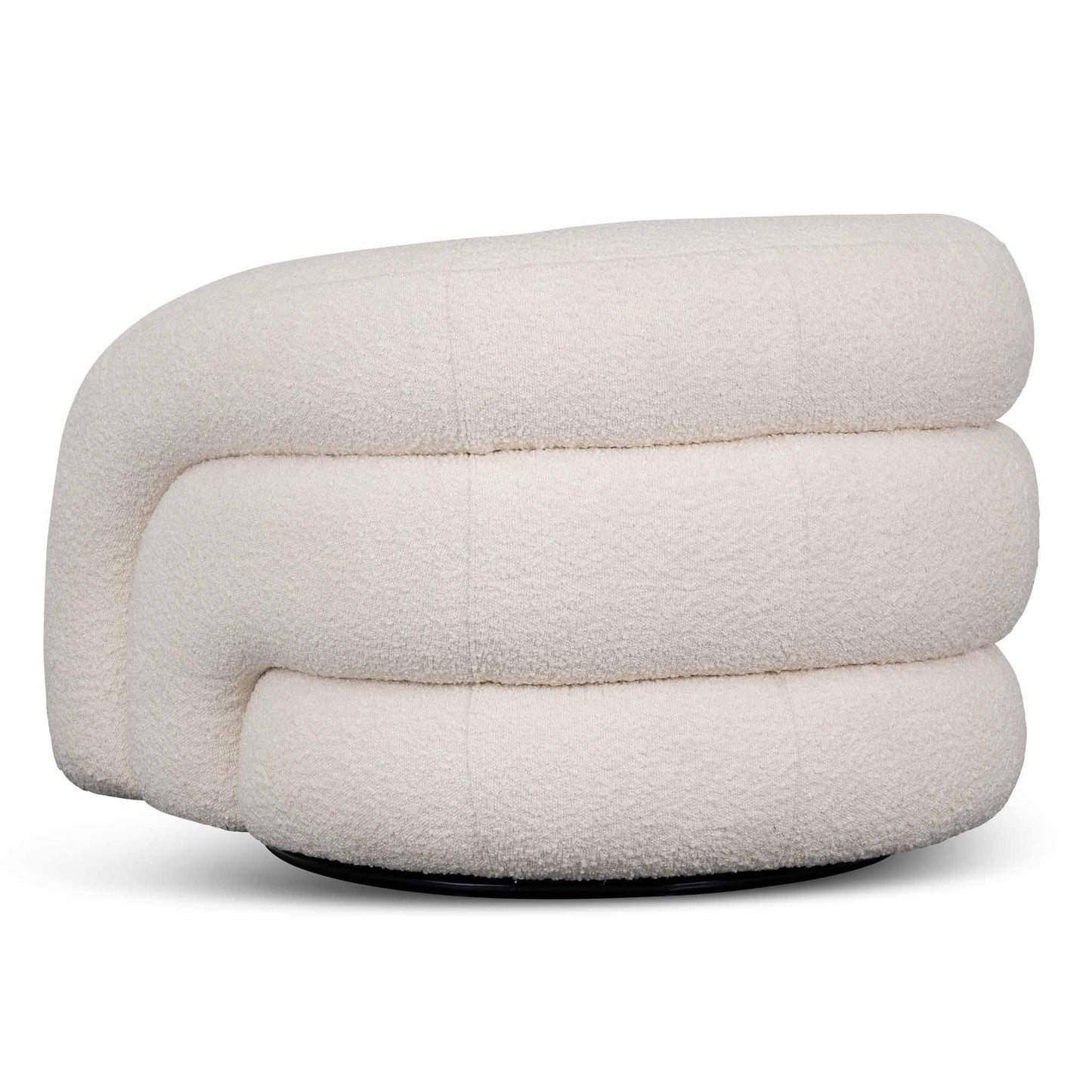 Ivory White Boucle Armchair