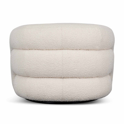 Ivory White Boucle Armchair