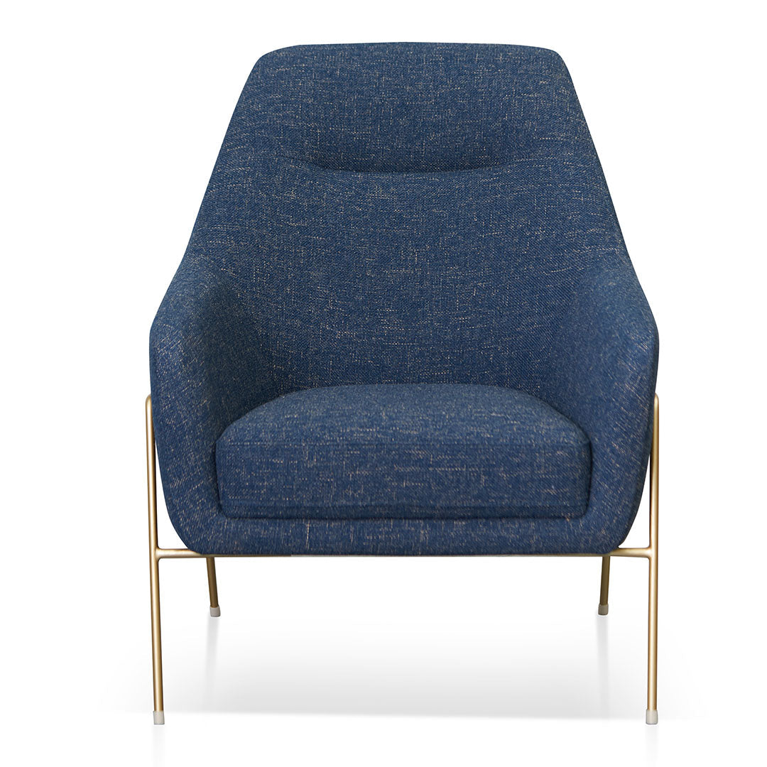 Dark Blue Fabric Armchair