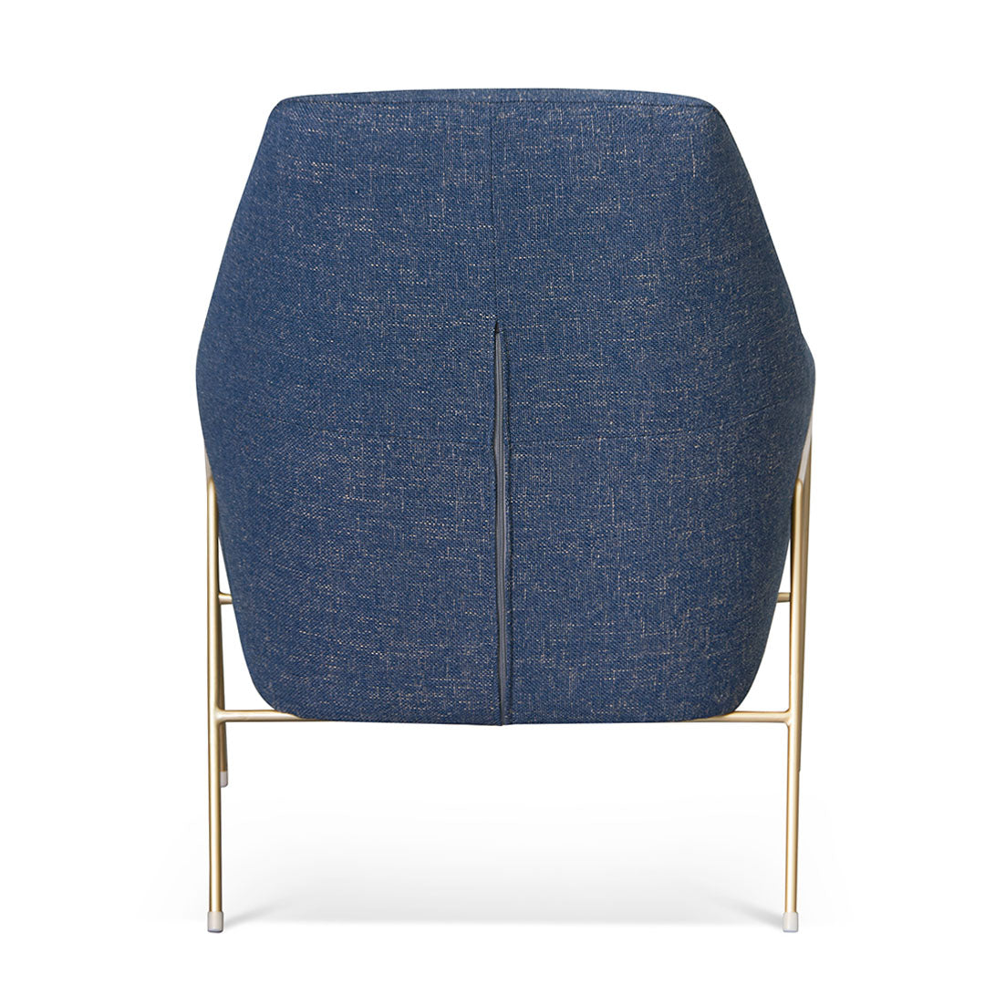 Dark Blue Fabric Armchair