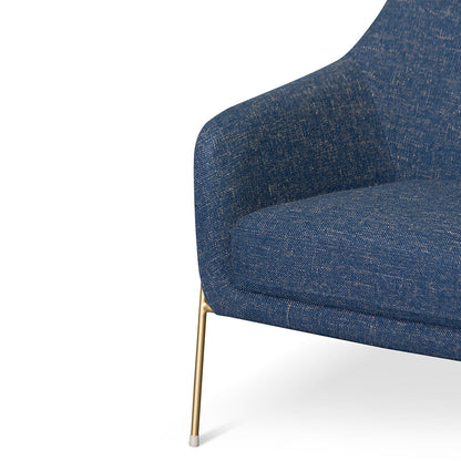 Dark Blue Fabric Armchair