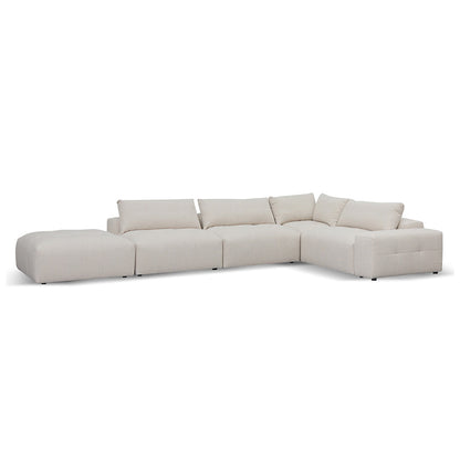 Right Chaise Fabric Sofa - Taupe Beige