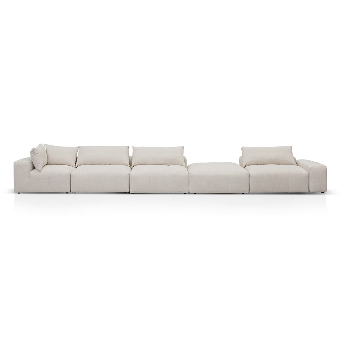 Right Chaise Fabric Sofa - Taupe Beige