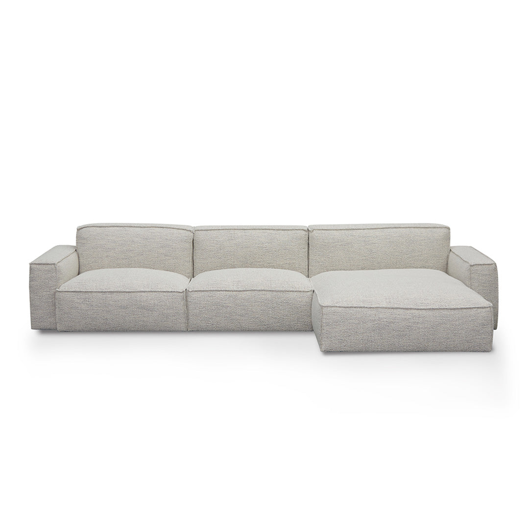 Right Chaise Fabric Sofa - Fog Grey