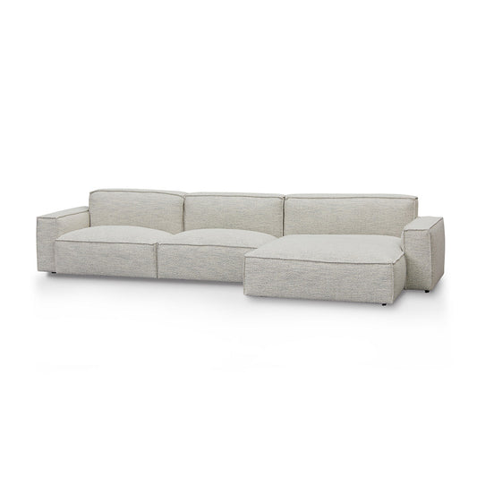 Right Chaise Fabric Sofa - Fog Grey