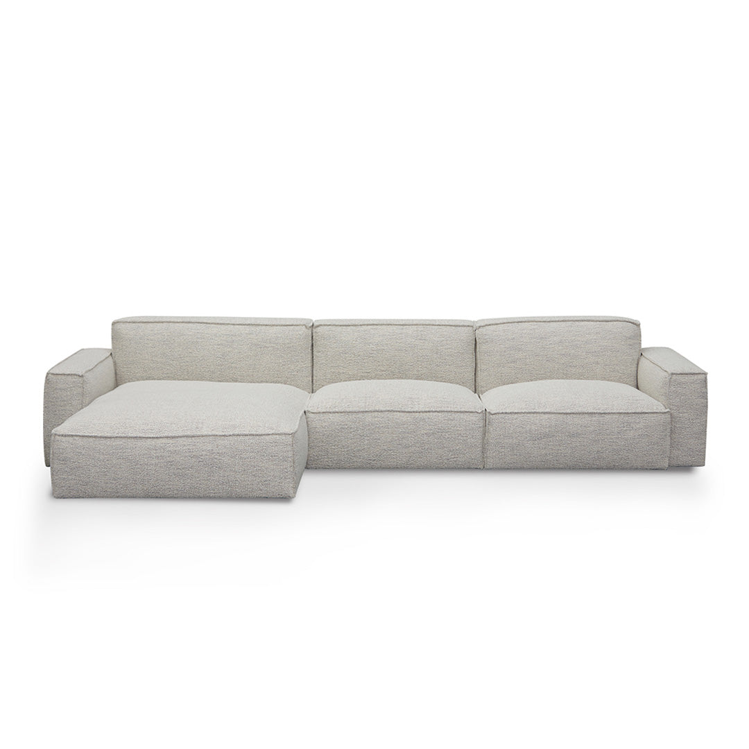 Left Chaise Fabric Sofa - Fog Grey