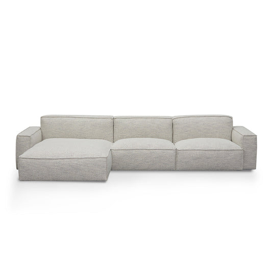 Left Chaise Fabric Sofa - Fog Grey