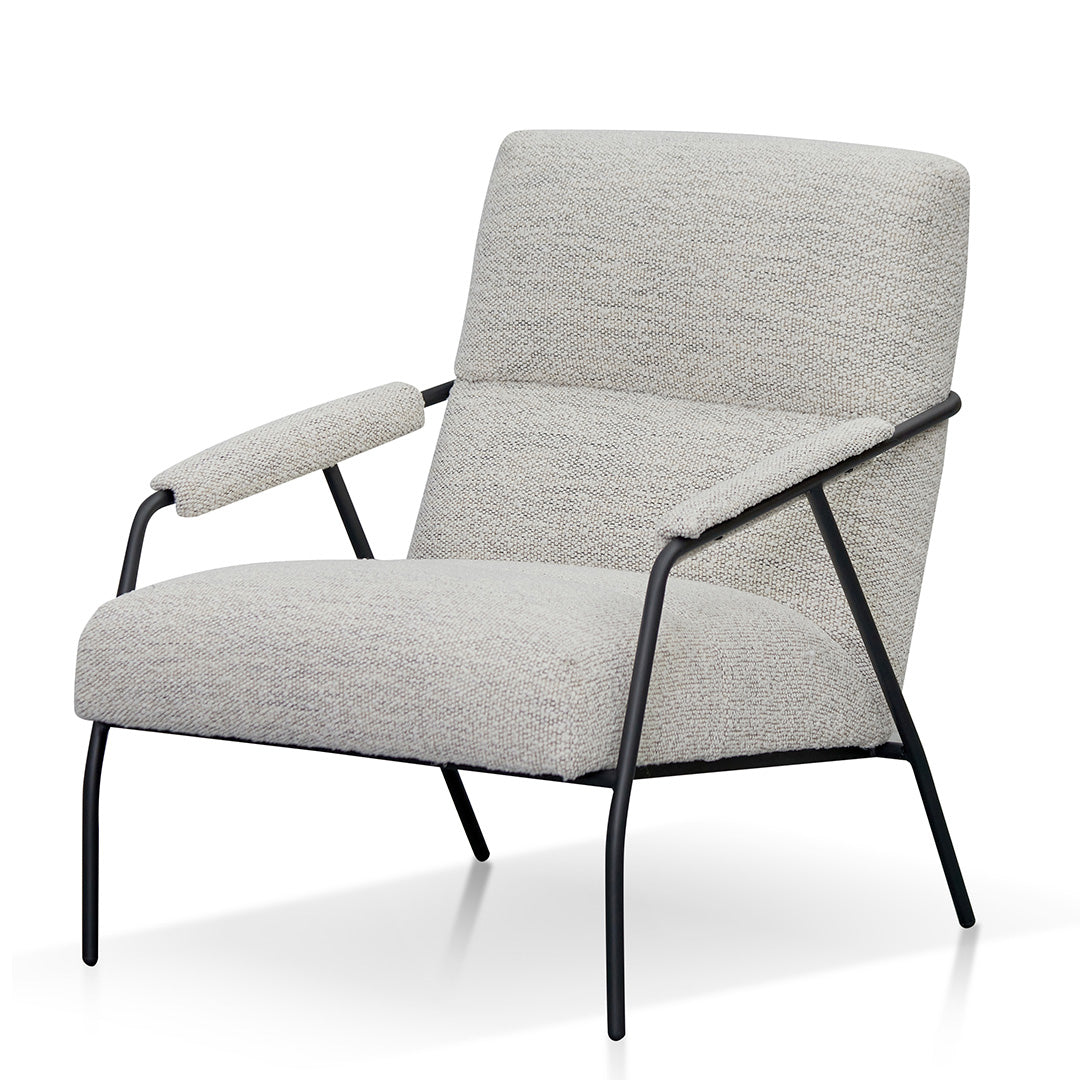 Fog Grey Fabric Armchair