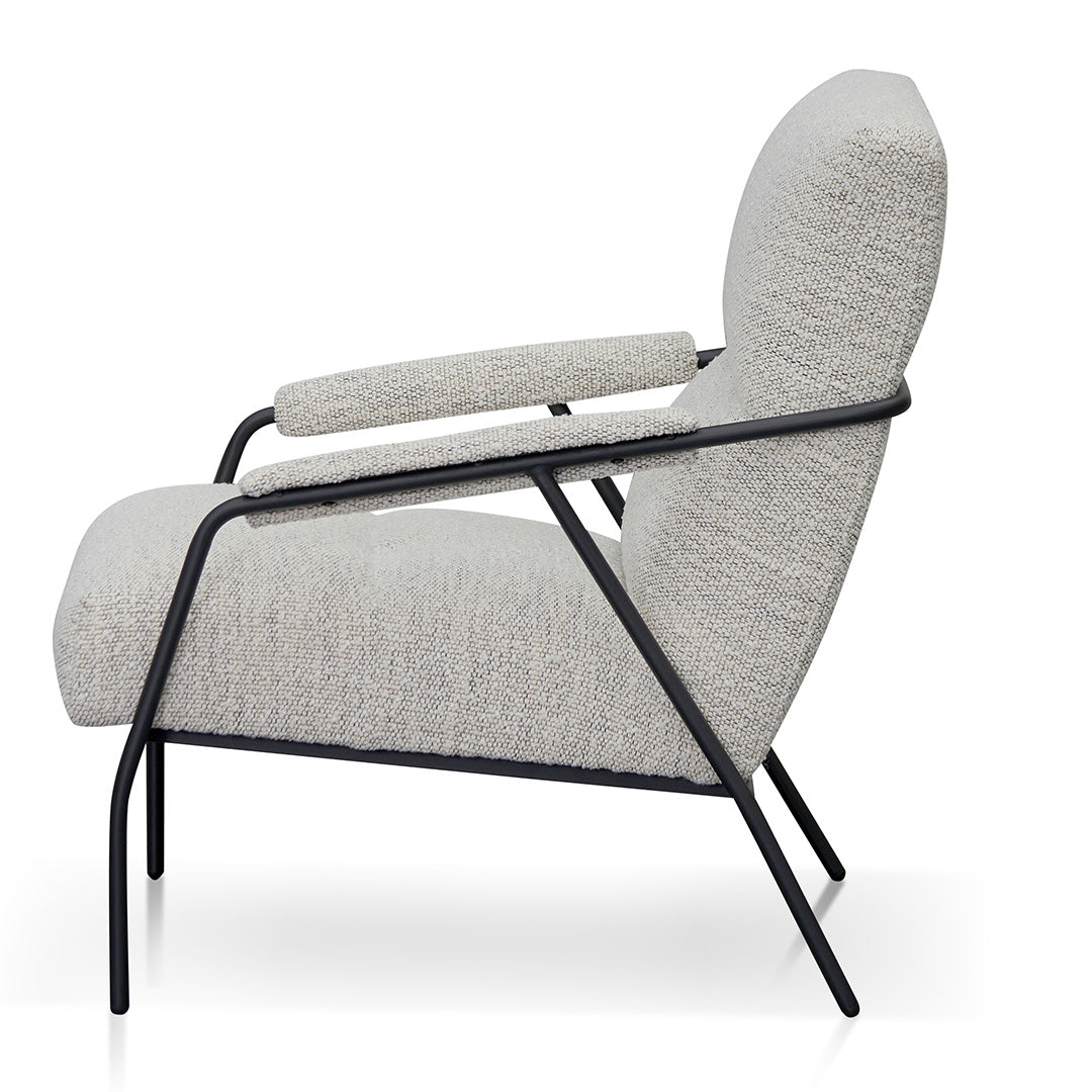 Fog Grey Fabric Armchair