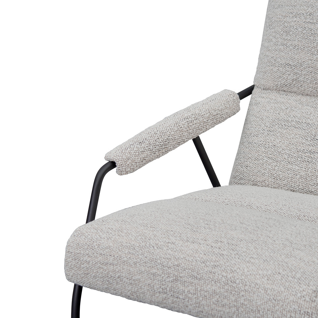 Fog Grey Fabric Armchair