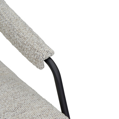 Fog Grey Fabric Armchair