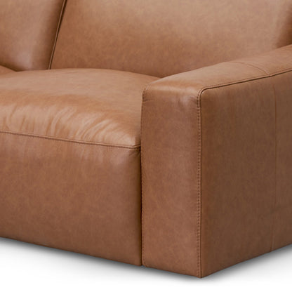 Four-Seater Sofa - Caramel Brown Leather